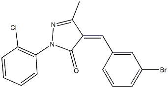 4-(3-bromobenzylidene)-2-(2-chlorophenyl)-5-methyl-2,4-dihydro-3H-pyrazol-3-one Structure