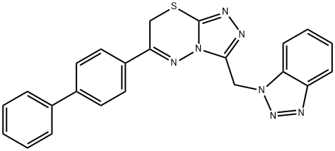 3-(1H-1,2,3-benzotriazol-1-ylmethyl)-6-[1,1'-biphenyl]-4-yl-7H-[1,2,4]triazolo[3,4-b][1,3,4]thiadiazine Structure