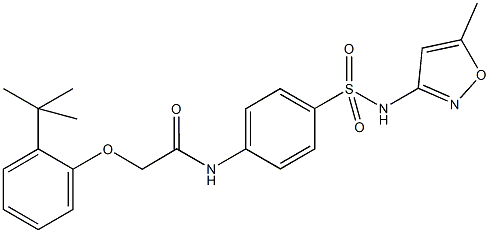 2-(2-tert-butylphenoxy)-N-(4-{[(5-methyl-3-isoxazolyl)amino]sulfonyl}phenyl)acetamide|