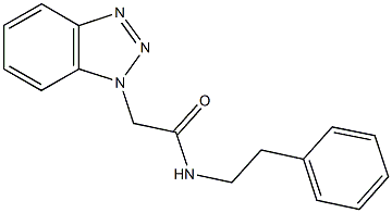 2-(1H-1,2,3-benzotriazol-1-yl)-N-(2-phenylethyl)acetamide Structure
