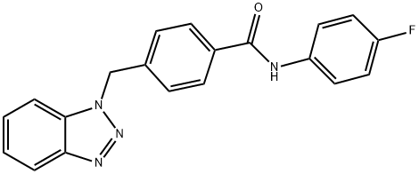 4-(1H-1,2,3-benzotriazol-1-ylmethyl)-N-(4-fluorophenyl)benzamide Structure