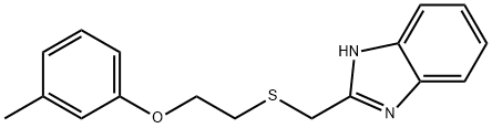 2-[(1H-benzimidazol-2-ylmethyl)sulfanyl]ethyl 3-methylphenyl ether Structure