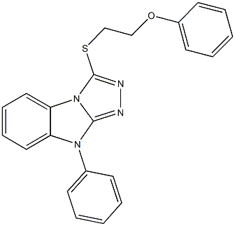 3-[(2-phenoxyethyl)sulfanyl]-9-phenyl-9H-[1,2,4]triazolo[4,3-a]benzimidazole|
