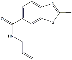 N-allyl-2-methyl-1,3-benzothiazole-6-carboxamide Structure