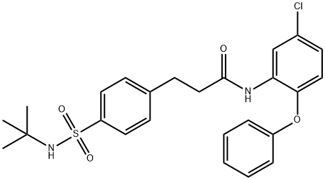 3-{4-[(tert-butylamino)sulfonyl]phenyl}-N-(5-chloro-2-phenoxyphenyl)propanamide|