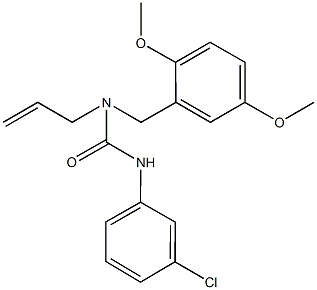 N-allyl-N'-(3-chlorophenyl)-N-(2,5-dimethoxybenzyl)urea Structure