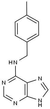 N-(4-methylbenzyl)-N-(9H-purin-6-yl)amine Structure