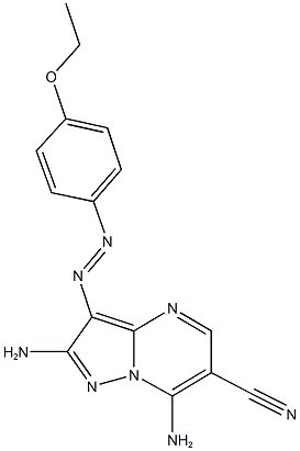 2,7-diamino-3-[(4-ethoxyphenyl)diazenyl]pyrazolo[1,5-a]pyrimidine-6-carbonitrile Structure