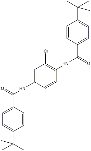 4-tert-butyl-N-{4-[(4-tert-butylbenzoyl)amino]-2-chlorophenyl}benzamide Struktur