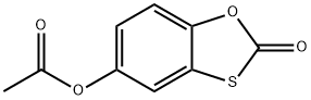 2-oxo-1,3-benzoxathiol-5-yl acetate Struktur