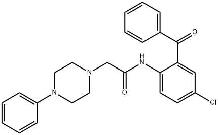 N-(2-benzoyl-4-chlorophenyl)-2-(4-phenylpiperazin-1-yl)acetamide Structure