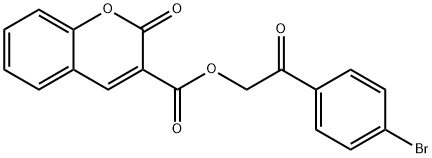 2-(4-bromophenyl)-2-oxoethyl 2-oxo-2H-chromene-3-carboxylate Structure