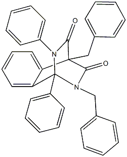 1,9-dibenzyl-8,12-diphenyl-9,12-diazatricyclo[6.2.2.0~2,7~]dodeca-2,4,6-triene-10,11-dione Structure