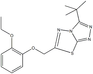 3-tert-butyl-6-[(2-ethoxyphenoxy)methyl][1,2,4]triazolo[3,4-b][1,3,4]thiadiazole Structure