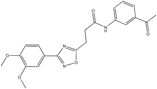 N-(3-acetylphenyl)-3-[3-(3,4-dimethoxyphenyl)-1,2,4-oxadiazol-5-yl]propanamide Struktur
