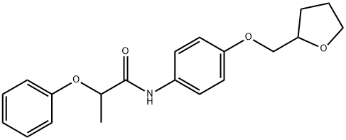2-phenoxy-N-[4-(tetrahydro-2-furanylmethoxy)phenyl]propanamide|