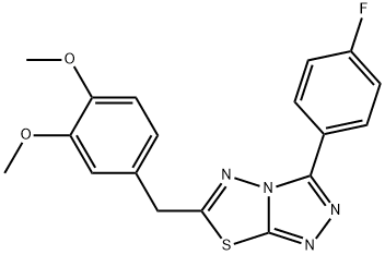 6-(3,4-dimethoxybenzyl)-3-(4-fluorophenyl)[1,2,4]triazolo[3,4-b][1,3,4]thiadiazole 结构式