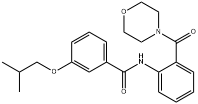 3-isobutoxy-N-[2-(4-morpholinylcarbonyl)phenyl]benzamide Structure