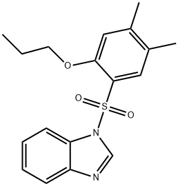 2-(1H-benzimidazol-1-ylsulfonyl)-4,5-dimethylphenyl propyl ether Structure