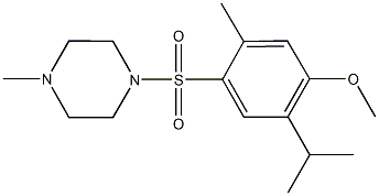 2-isopropyl-5-methyl-4-[(4-methyl-1-piperazinyl)sulfonyl]phenyl methyl ether|