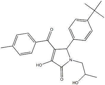 5-(4-tert-butylphenyl)-3-hydroxy-1-(2-hydroxypropyl)-4-(4-methylbenzoyl)-1,5-dihydro-2H-pyrrol-2-one Structure