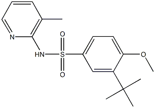 3-tert-butyl-4-methoxy-N-(3-methyl-2-pyridinyl)benzenesulfonamide Structure