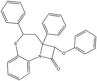 2-phenoxy-2a,4-diphenyl-2,2a,3,4-tetrahydro-1H-azeto[2,1-d][1,5]benzothiazepin-1-one|