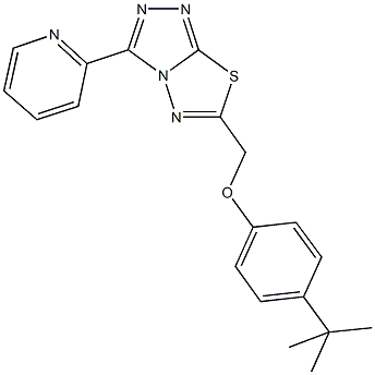 4-tert-butylphenyl [3-(2-pyridinyl)[1,2,4]triazolo[3,4-b][1,3,4]thiadiazol-6-yl]methyl ether Structure