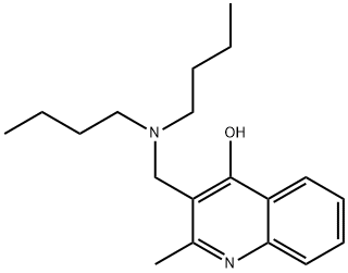 3-[(dibutylamino)methyl]-2-methyl-4-quinolinol Struktur