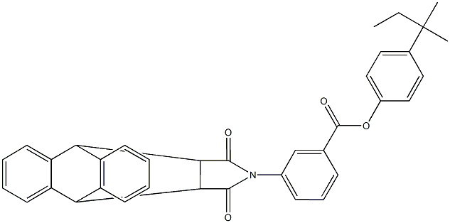 4-tert-pentylphenyl 3-(16,18-dioxo-17-azapentacyclo[6.6.5.0~2,7~.0~9,14~.0~15,19~]nonadeca-2,4,6,9,11,13-hexaen-17-yl)benzoate|