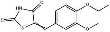 5-(4-ethoxy-3-methoxybenzylidene)-2-thioxo-1,3-thiazolidin-4-one 结构式