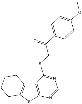 1-(4-methoxyphenyl)-2-(5,6,7,8-tetrahydro[1]benzothieno[2,3-d]pyrimidin-4-ylsulfanyl)ethanone