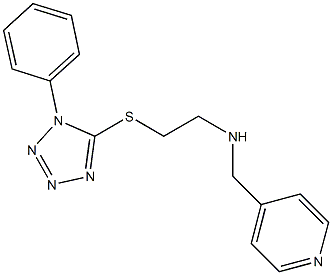 2-[(1-phenyl-1H-tetraazol-5-yl)sulfanyl]-N-(4-pyridinylmethyl)ethanamine