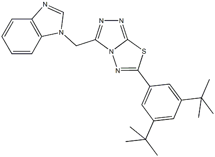 1-{[6-(3,5-ditert-butylphenyl)[1,2,4]triazolo[3,4-b][1,3,4]thiadiazol-3-yl]methyl}-1H-benzimidazole