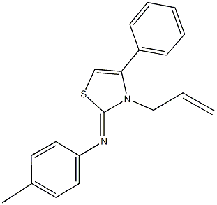 N-(3-allyl-4-phenyl-1,3-thiazol-2(3H)-ylidene)-N-(4-methylphenyl)amine