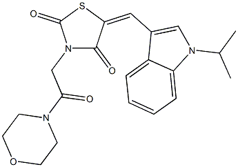 5-[(1-isopropyl-1H-indol-3-yl)methylene]-3-[2-(4-morpholinyl)-2-oxoethyl]-1,3-thiazolidine-2,4-dione