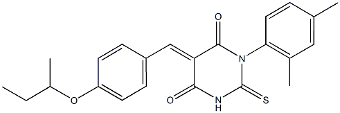 5-(4-sec-butoxybenzylidene)-1-(2,4-dimethylphenyl)-2-thioxodihydro-4,6(1H,5H)-pyrimidinedione