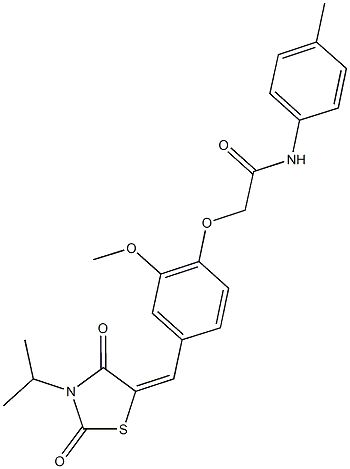 2-{4-[(3-isopropyl-2,4-dioxo-1,3-thiazolidin-5-ylidene)methyl]-2-methoxyphenoxy}-N-(4-methylphenyl)acetamide