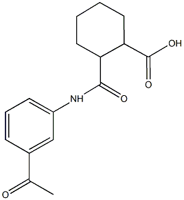 2-[(3-乙酰基苯胺基)羰基]环己烷羧酸
