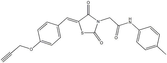 2-{2,4-dioxo-5-[4-(2-propynyloxy)benzylidene]-1,3-thiazolidin-3-yl}-N-(4-methylphenyl)acetamide