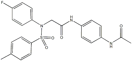 N-[4-(acetylamino)phenyl]-2-{4-fluoro[(4-methylphenyl)sulfonyl]anilino}acetamide