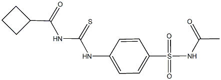 N-acetyl-4-({[(cyclobutylcarbonyl)amino]carbothioyl}amino)benzenesulfonamide