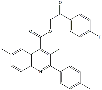 2-(4-fluorophenyl)-2-oxoethyl 3,6-dimethyl-2-(4-methylphenyl)-4-quinolinecarboxylate