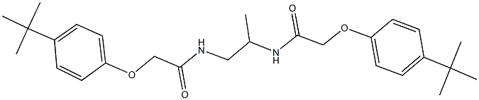 2-(4-tert-butylphenoxy)-N-(2-{[(4-tert-butylphenoxy)acetyl]amino}-1-methylethyl)acetamide Struktur