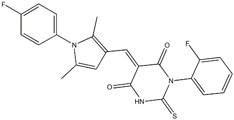 1-(2-fluorophenyl)-5-{[1-(4-fluorophenyl)-2,5-dimethyl-1H-pyrrol-3-yl]methylene}-2-thioxodihydro-4,6(1H,5H)-pyrimidinedione