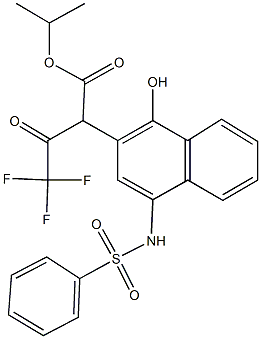 isopropyl 4,4,4-trifluoro-2-{1-hydroxy-4-[(phenylsulfonyl)amino]-2-naphthyl}-3-oxobutanoate
