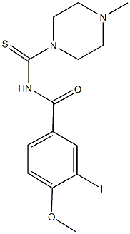 3-iodo-4-methoxy-N-[(4-methyl-1-piperazinyl)carbothioyl]benzamide