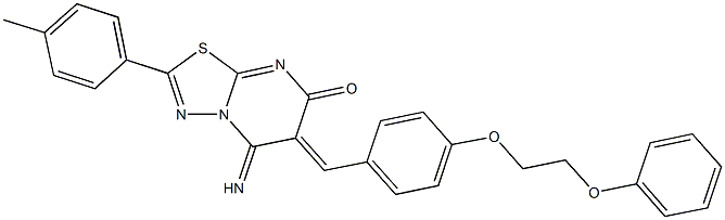5-imino-2-(4-methylphenyl)-6-[4-(2-phenoxyethoxy)benzylidene]-5,6-dihydro-7H-[1,3,4]thiadiazolo[3,2-a]pyrimidin-7-one