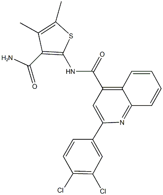 N-[3-(aminocarbonyl)-4,5-dimethyl-2-thienyl]-2-(3,4-dichlorophenyl)-4-quinolinecarboxamide
