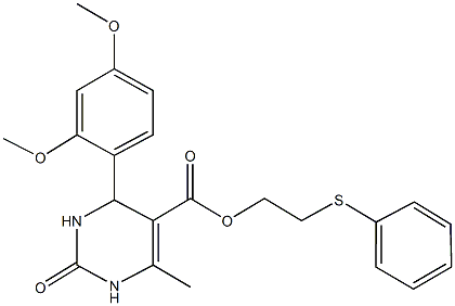 2-(phenylsulfanyl)ethyl 4-[2,4-bis(methyloxy)phenyl]-6-methyl-2-oxo-1,2,3,4-tetrahydropyrimidine-5-carboxylate